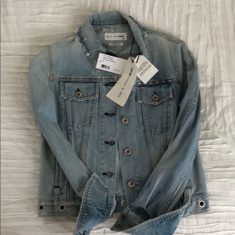Rag & Bone distressed denim jacket NWT